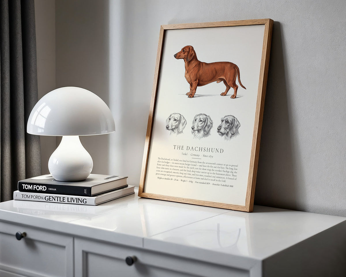 Smooth-haired Dachshund Plate - The Kennel Book