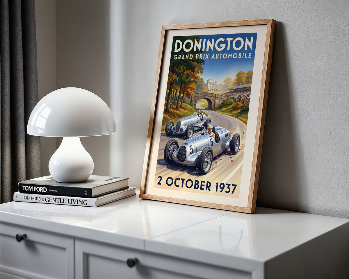Donington 1937 Grand Prix Poster - Stone Bridge