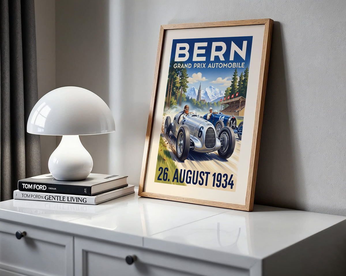 Bern 1934 Grand Prix Poster - Bremgarten Forest