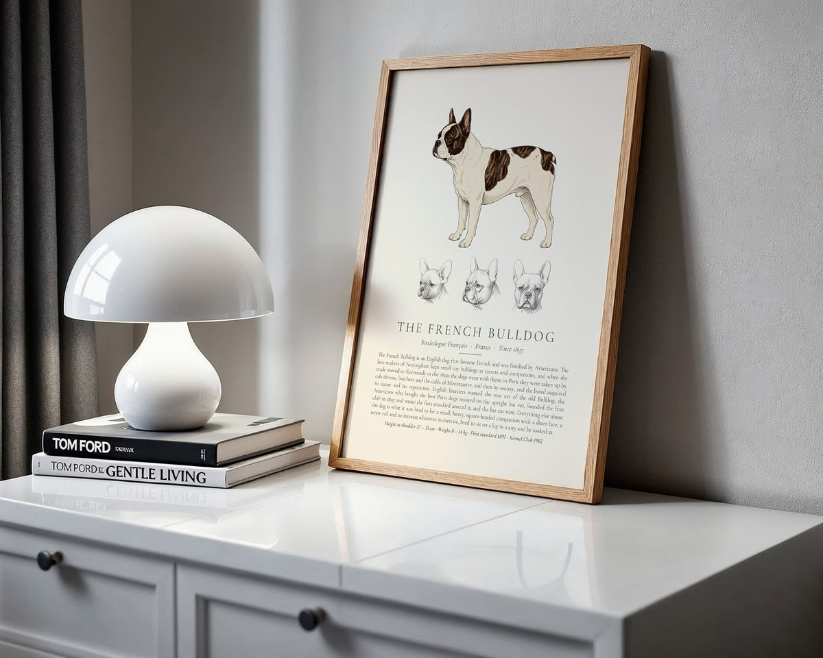 Pied French Bulldog Plate - The Kennel Book