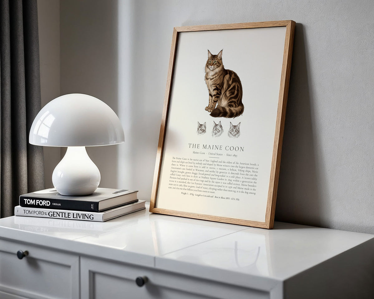 Brown Tabby Maine Coon Plate - The Kennel Book