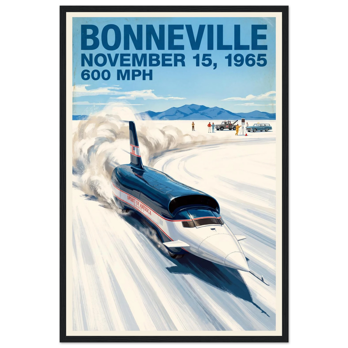 Bonneville 1965 — 600 MPH poster