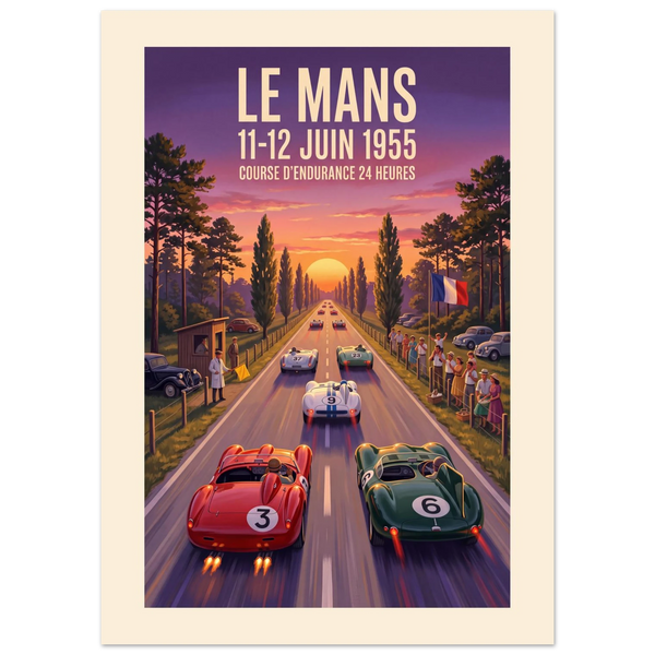 Le Mans 1955 — Night Head-On poster