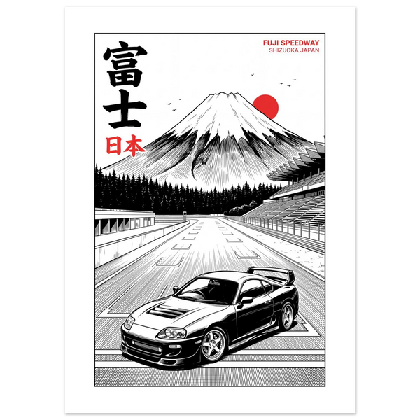 Fuji Speedway, Japan - Manga Ink manga ink poster