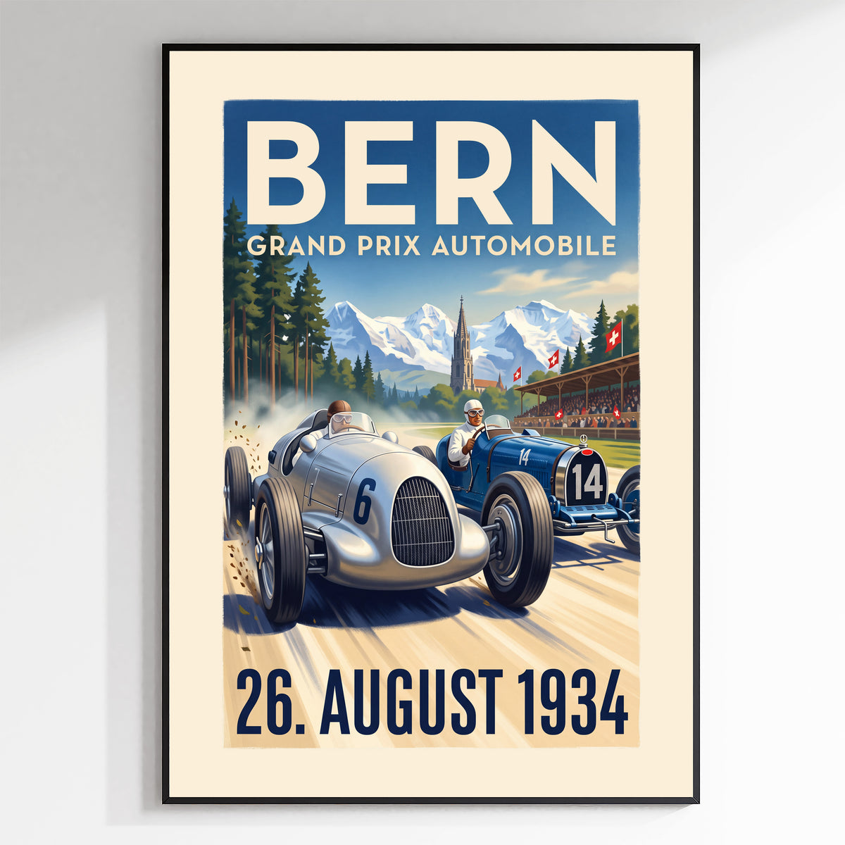 Bern 1934 Grand Prix Poster - Under the Alps