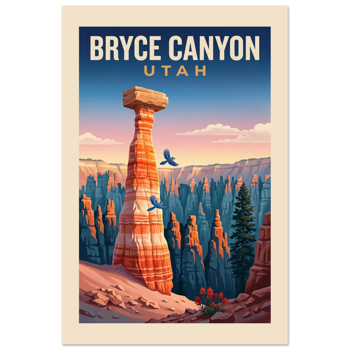 Bryce Canyon - Utah vintage travel poster