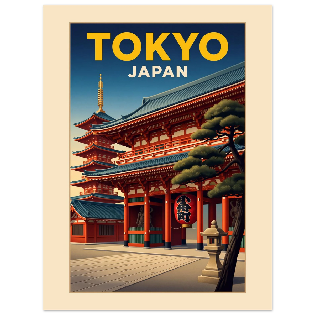 Tokyo - Japan vintage travel poster