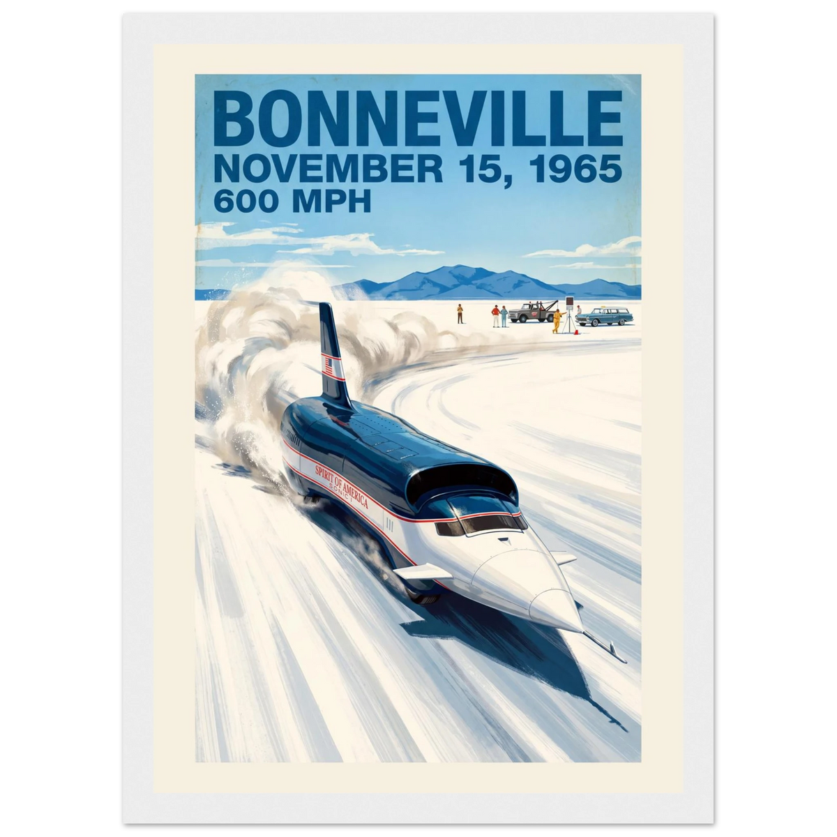 Bonneville 1965 — 600 MPH poster