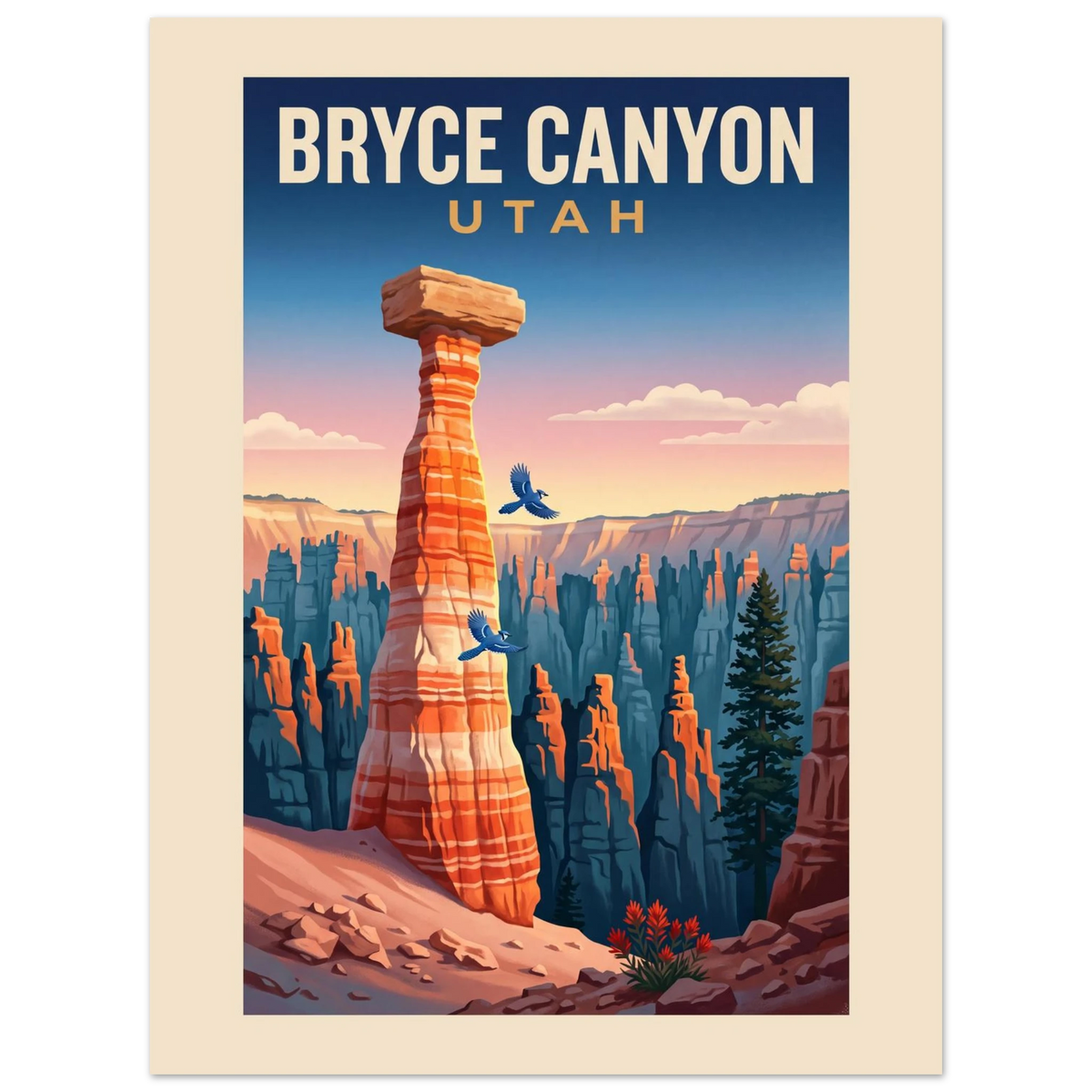 Bryce Canyon - Utah vintage travel poster