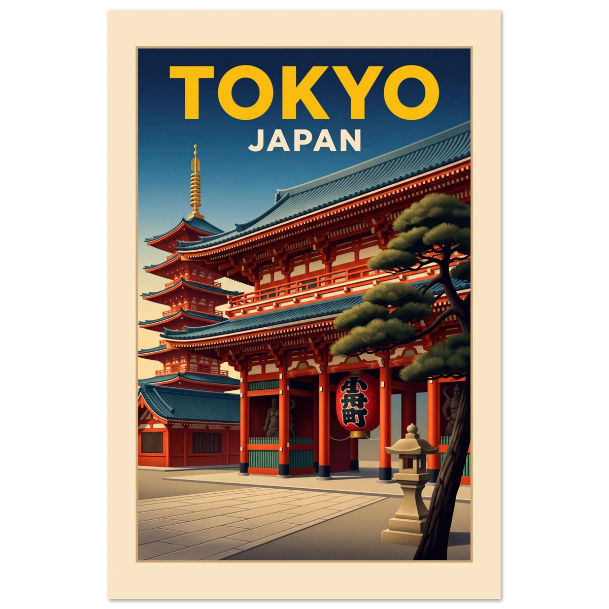 Tokyo - Japan vintage travel poster
