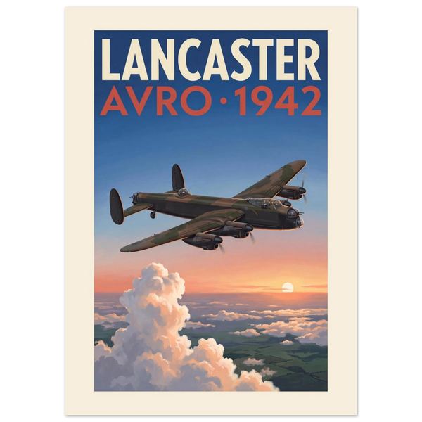 Lancaster — Avro 1942 vintage aviation poster