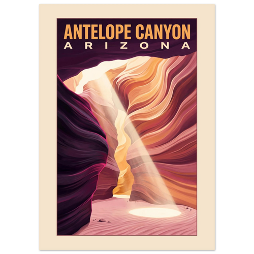 Antelope Canyon - Arizona vintage travel poster