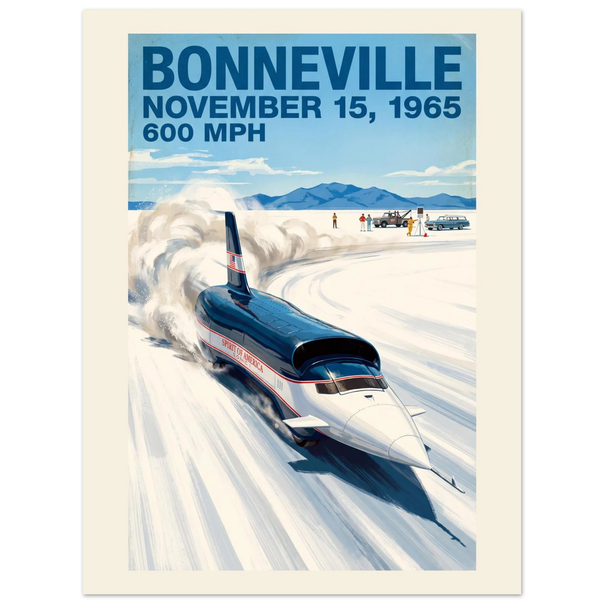 Bonneville 1965 — 600 MPH poster