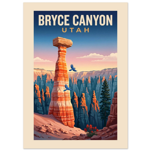 Bryce Canyon - Utah vintage travel poster