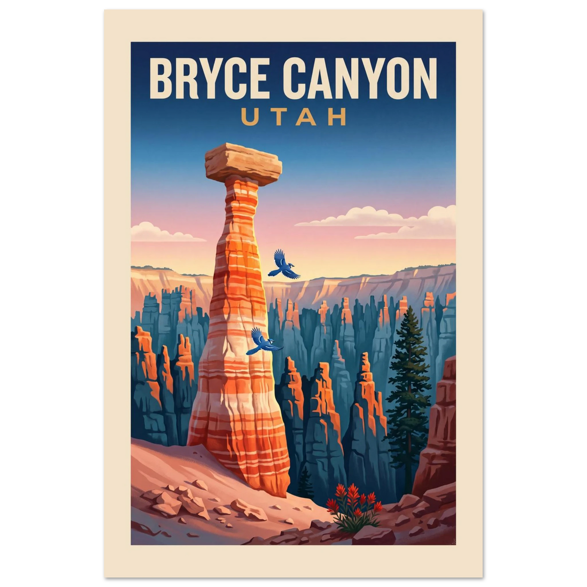 Bryce Canyon - Utah vintage travel poster