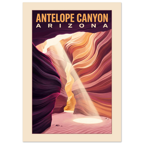 Antelope Canyon - Arizona vintage travel poster