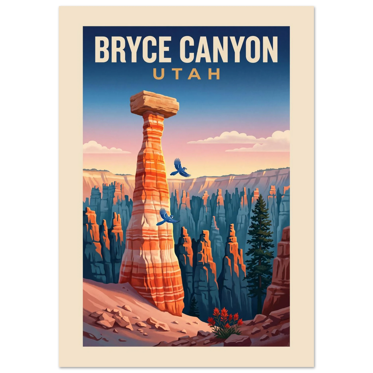 Bryce Canyon - Utah vintage travel poster