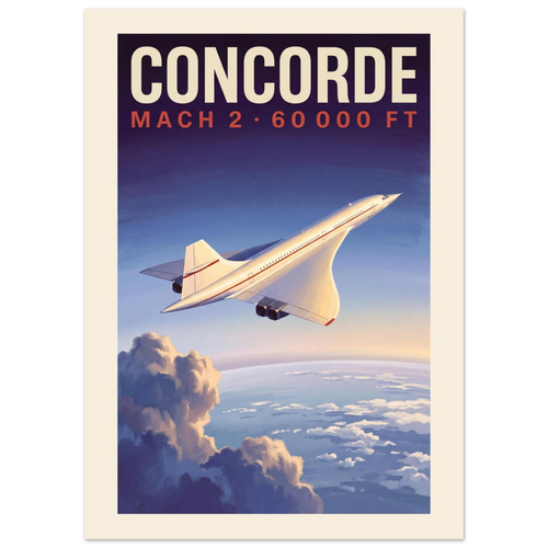 Concorde — Mach 2 · 60 000 ft poster