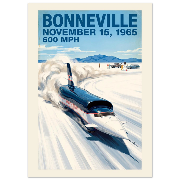 Bonneville 1965 — 600 MPH poster