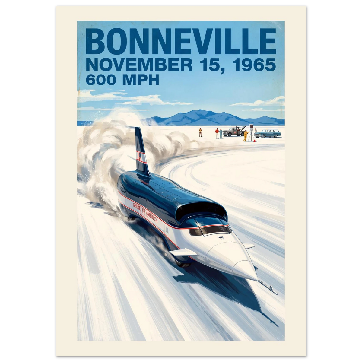 Bonneville 1965 — 600 MPH poster