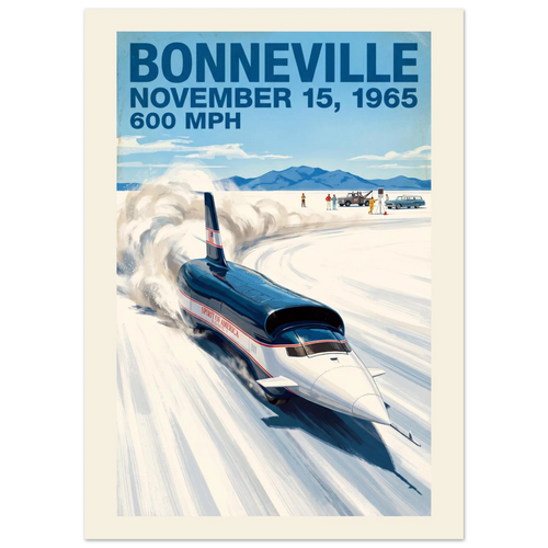 Bonneville 1965 — 600 MPH poster