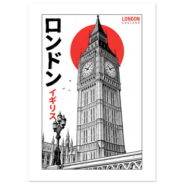 Big Ben, London - Manga Ink manga ink poster