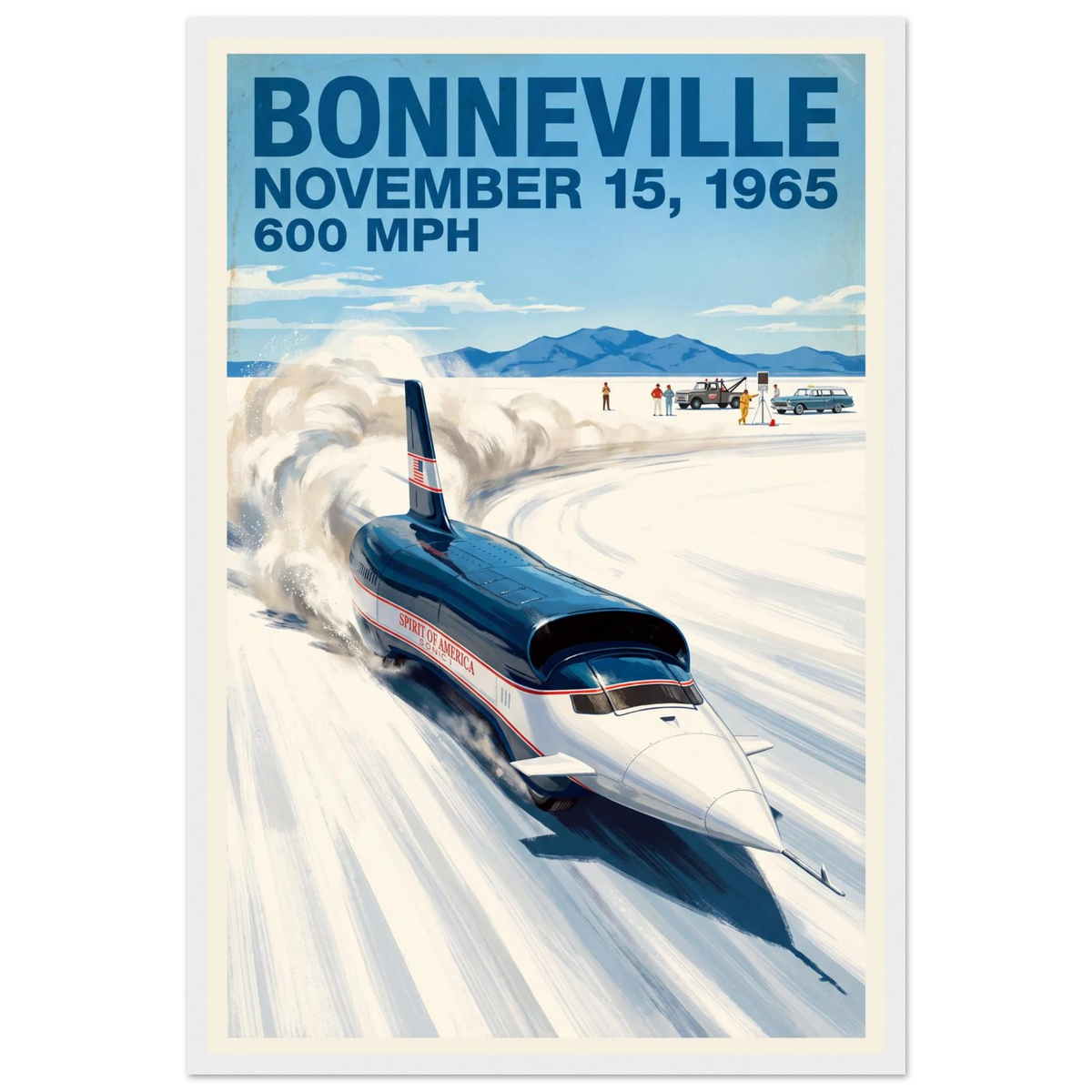Bonneville 1965 — 600 MPH poster