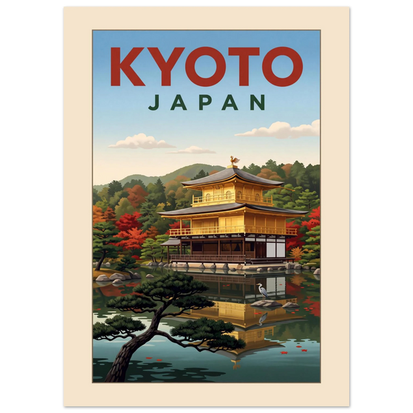 Kyoto - Japan vintage travel poster