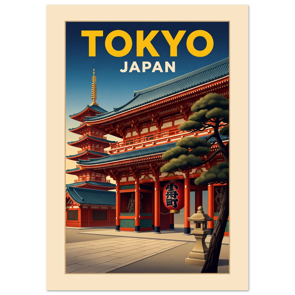Tokyo - Japan vintage travel poster