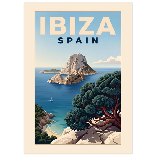 Ibiza - Spain vintage travel poster