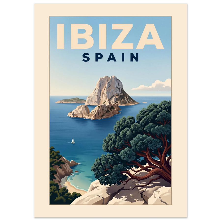 Ibiza - Spain vintage travel poster