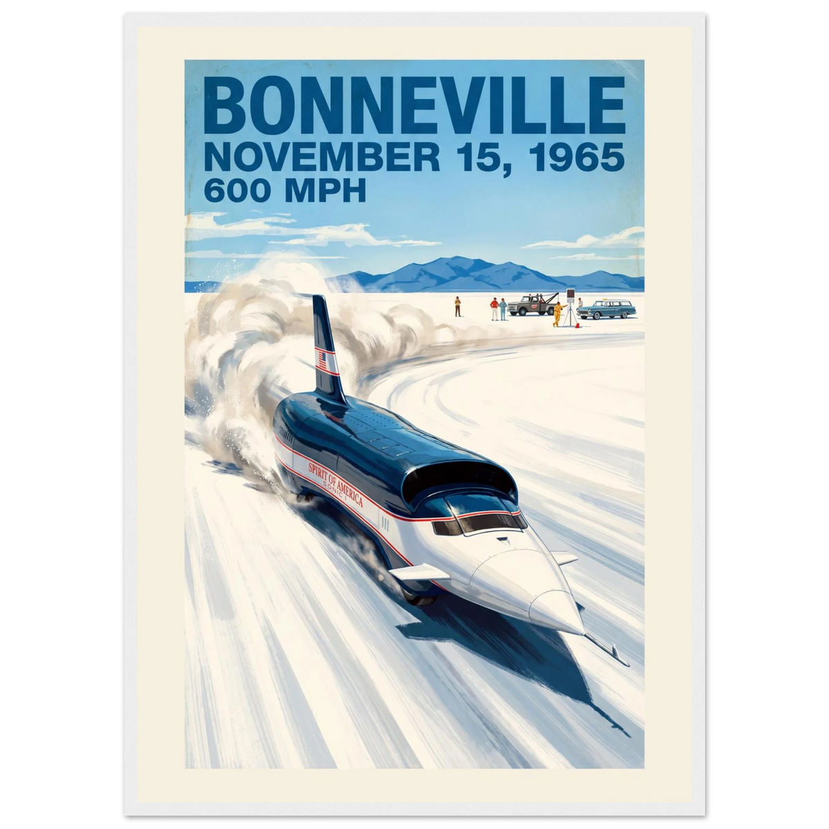 Bonneville 1965 — 600 MPH poster