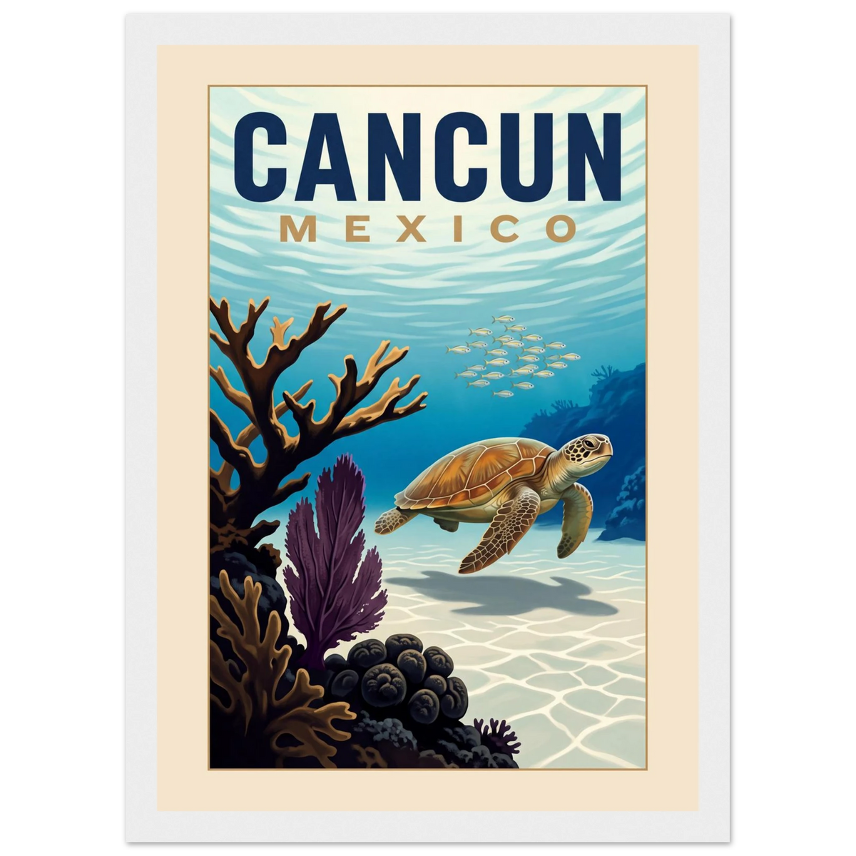 Cancun — Mexico · Reef poster