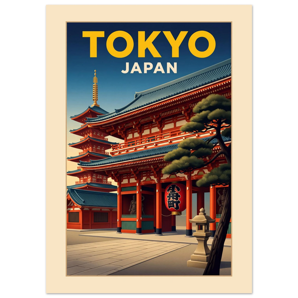 Tokyo - Japan vintage travel poster
