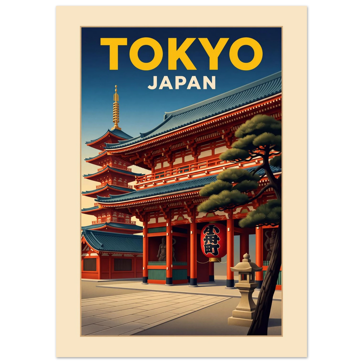 Tokyo - Japan vintage travel poster