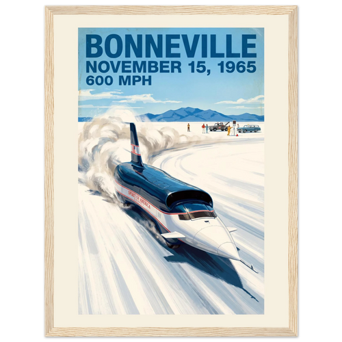 Bonneville 1965 — 600 MPH poster