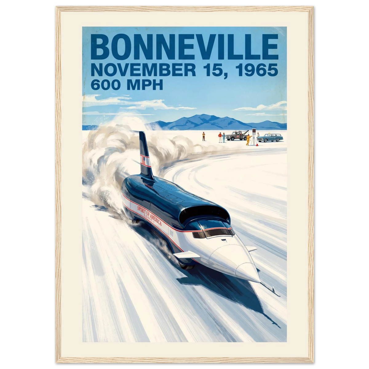 Bonneville 1965 — 600 MPH poster